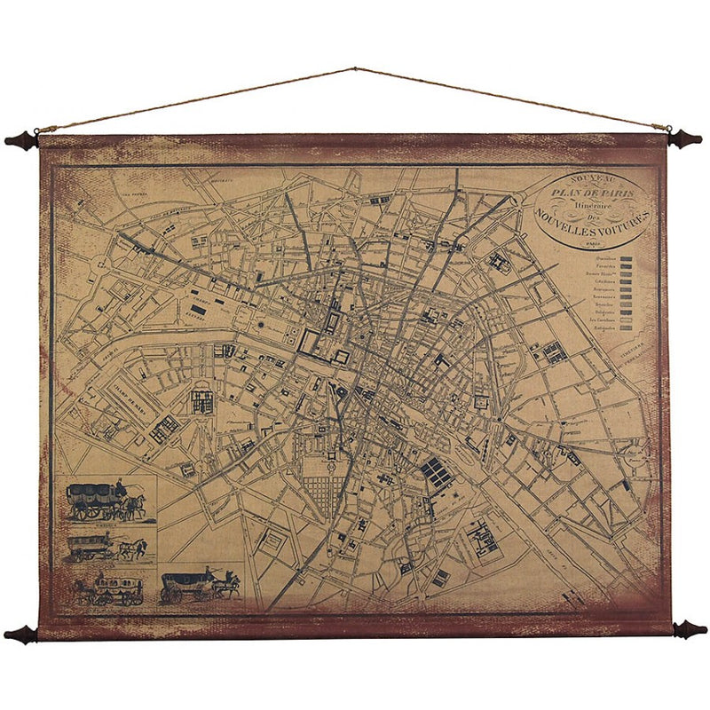 Lovecup Old World Fabric Map