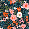 Contemporary Dark Wallpaper with Flowers Tasteful