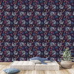 Dark Blue Hares Wallpaper