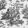 Round Tablecloth in Jamestown Black Colonial Country Toile