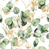 Green and Gold Leaves Wallpaper