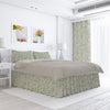 Gathered Bedskirt in Jester Bay Green Paisley Watercolor