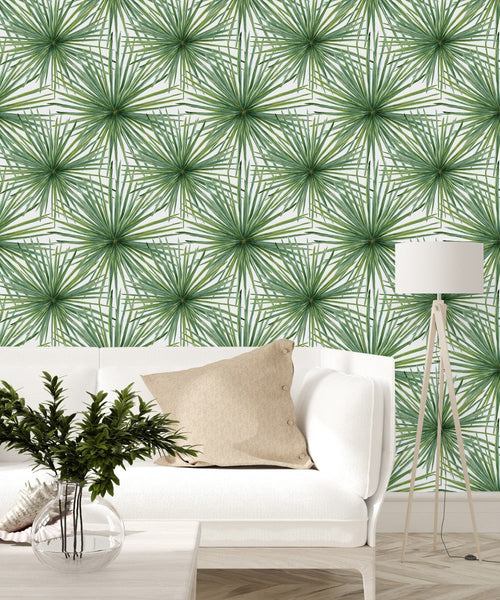 Green Thin Leaves Wallpaper