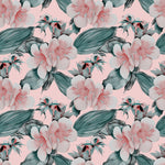Pink Wallpaper with Gentle Flowers