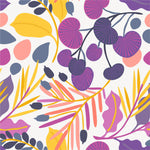 Fashionable Purple Leaves Wallpaper Chic