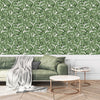 Stylish Tropical Green Leaves Wallpaper Tasteful