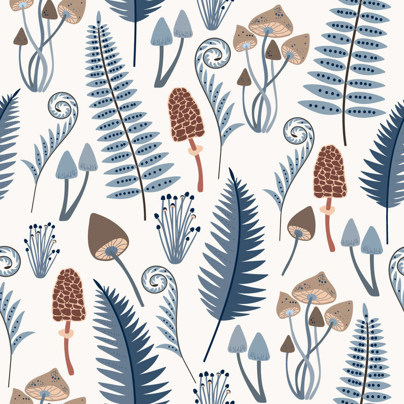 Voguish Mushrooms Wallpaper Tasteful