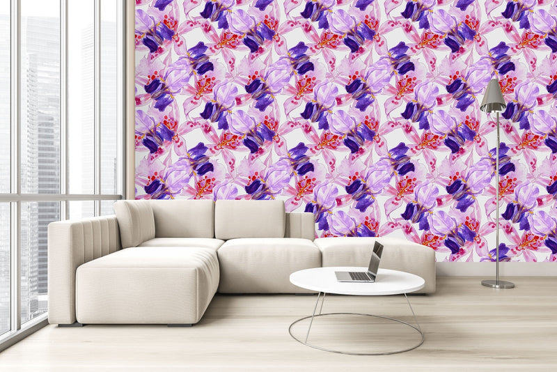 Purple Irises Wallpaper