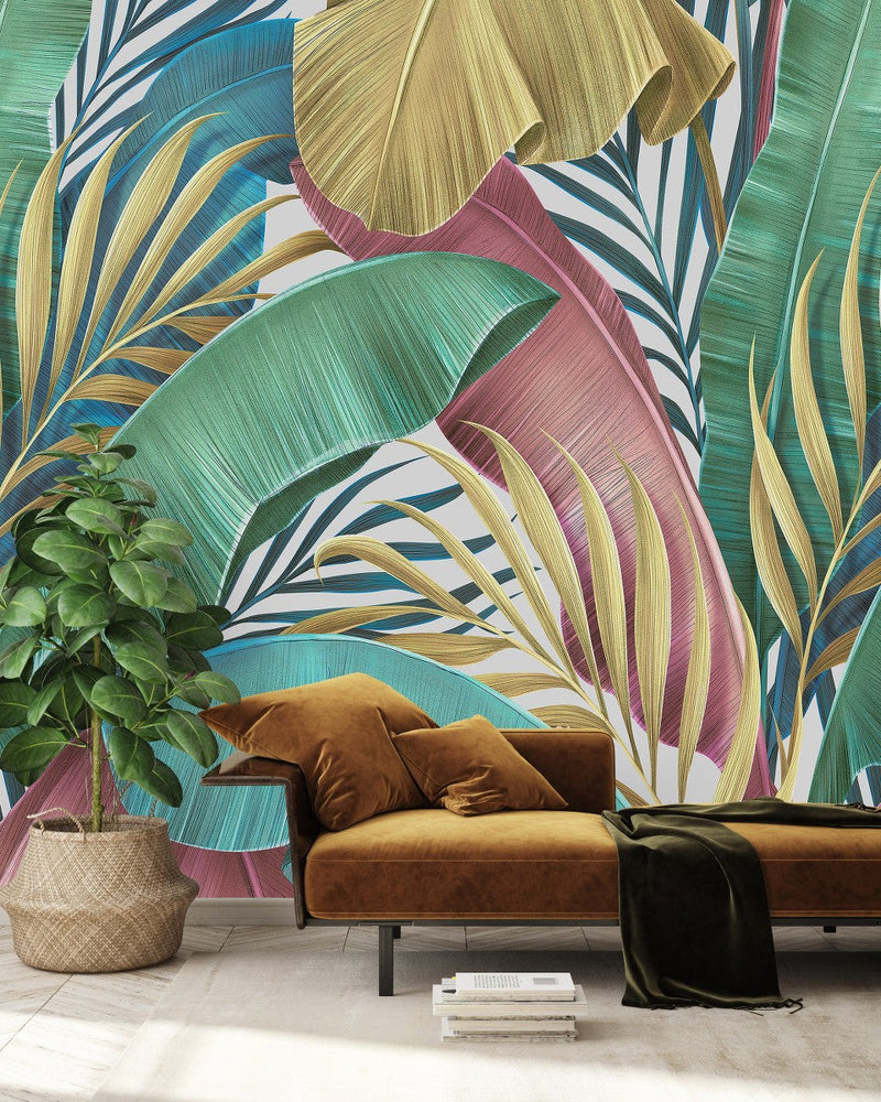 Palm Leaves Pattern Wallpaper
