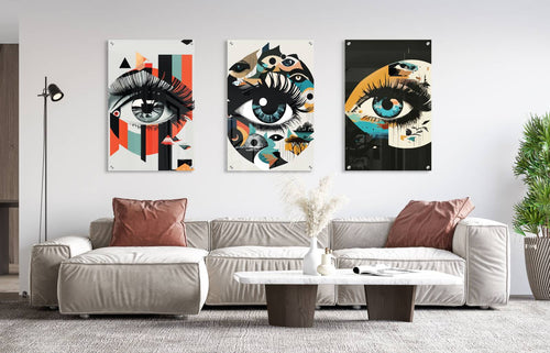 Eyes Design Set of 3 Prints Modern Wall Art Modern Artwork