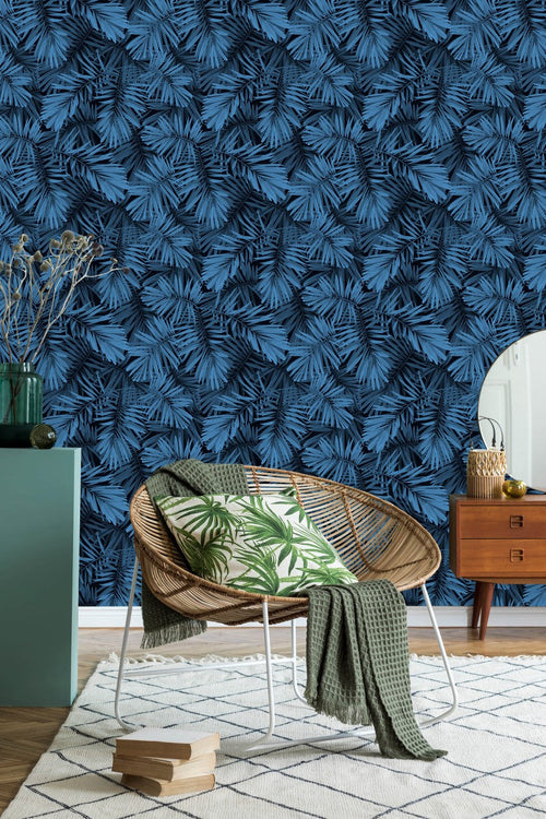 Fashionable Dark Blue Wallpaper Tasteful