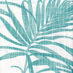 Rod Pocket Curtains in Karoo Cancun Blue Watercolor Tropical Foliage