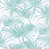 Shower Curtain in Karoo Cancun Blue Watercolor Tropical Foliage