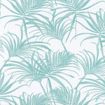 Shower Curtain in Karoo Cancun Blue Watercolor Tropical Foliage