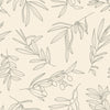 Fashionable Olive Tree Pattern Wallpaper Fashionable
