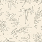 Fashionable Olive Tree Pattern Wallpaper Fashionable