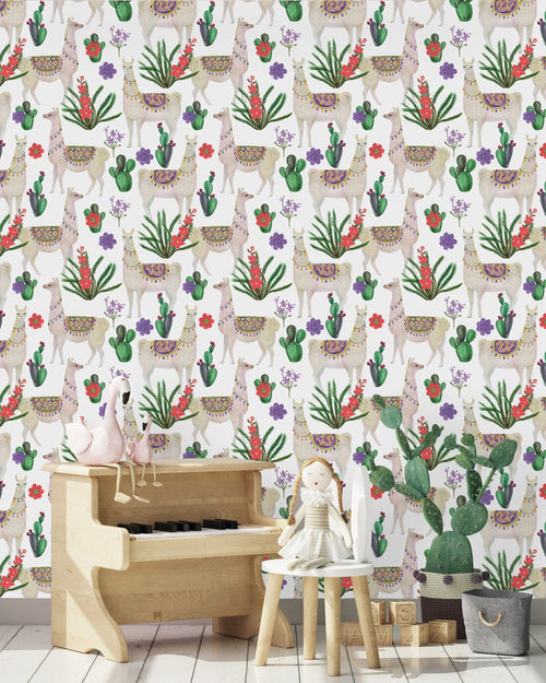 Lamas Wallpaper for Nursery
