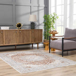Emke Cream Washable Area Rug
