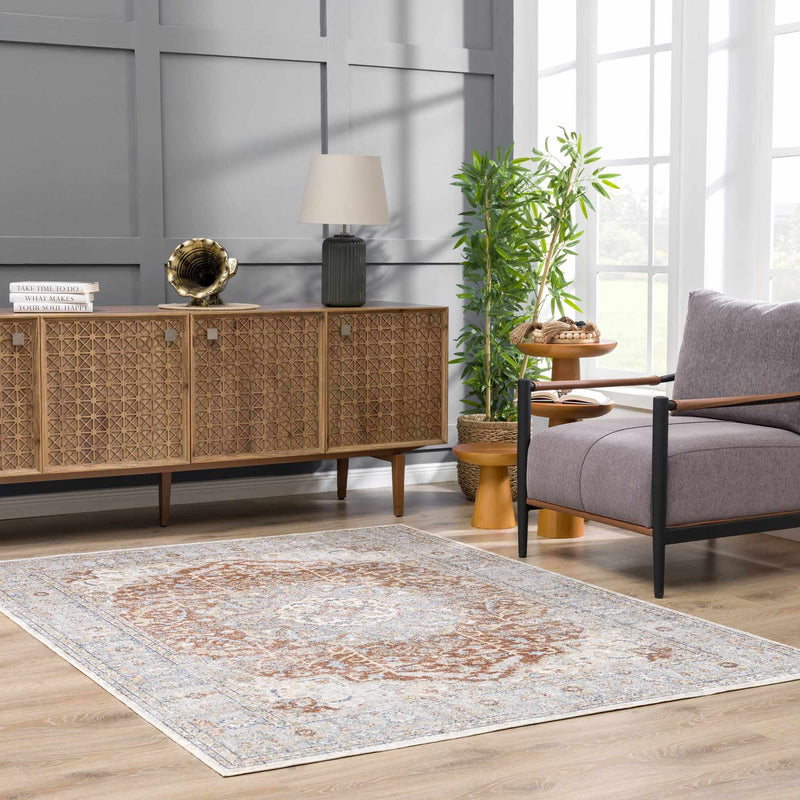 Emke Cream Washable Area Rug