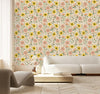 Beige Floral Wallpaper