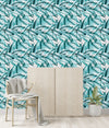 Voguish Hand Drawn Leaves Wallpaper Tasteful High-Quality