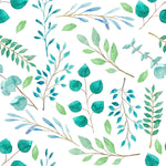 Contemporary Green Leaves Wallpaper Vogue