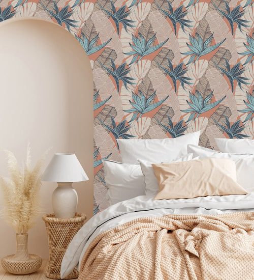 Elegant Leaves Pattern Wallpaper Fashionable
