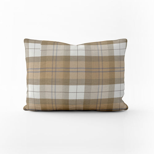 Decorative Pillows in Leland Golden Tartan Plaid