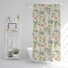 Shower Curtain in Let It Crane Avocado Oriental Toile, Multicolor Chinoiserie