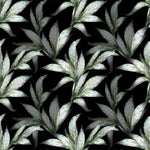 Fashionable Dark Wallpaper with Green Leaves Tasteful