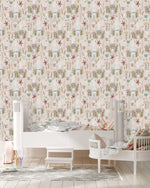 Hares on the Meadow Wallpaper