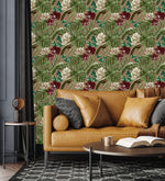 Monstera on Brown Wallpaper
