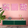 Pink Design Set of 3 Acrylic Art Prints Wall Art