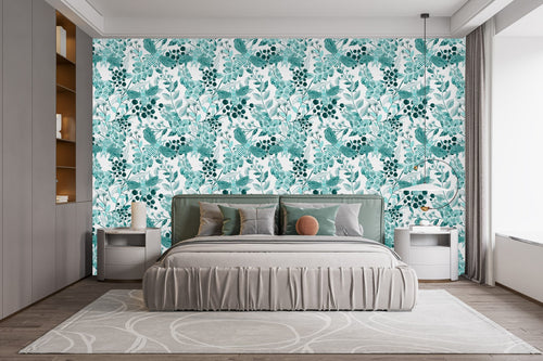 Contemporary Berries Pattern Wallpaper Tasteful