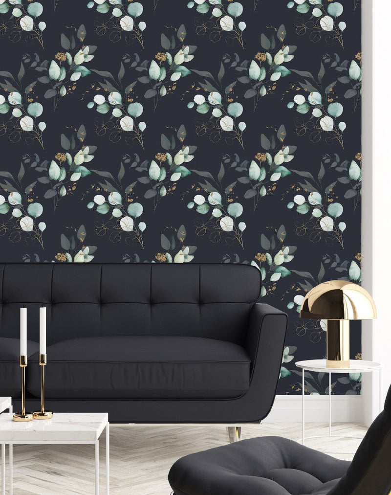Fashionable Poplar Leaves Wallpaper Tasteful