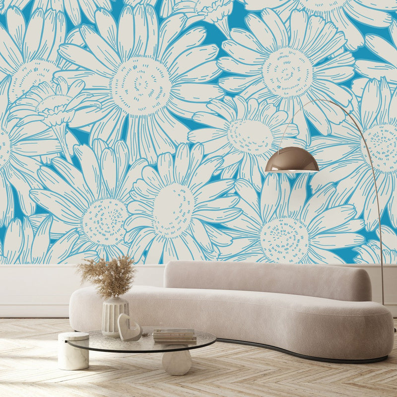 Blue Chamomile Wallpaper