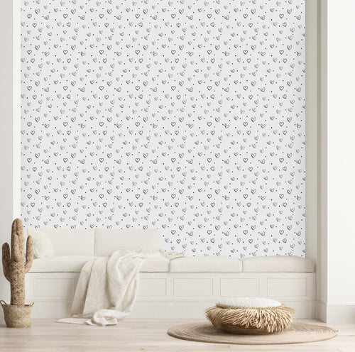 Hearts and Dots Wallpaper