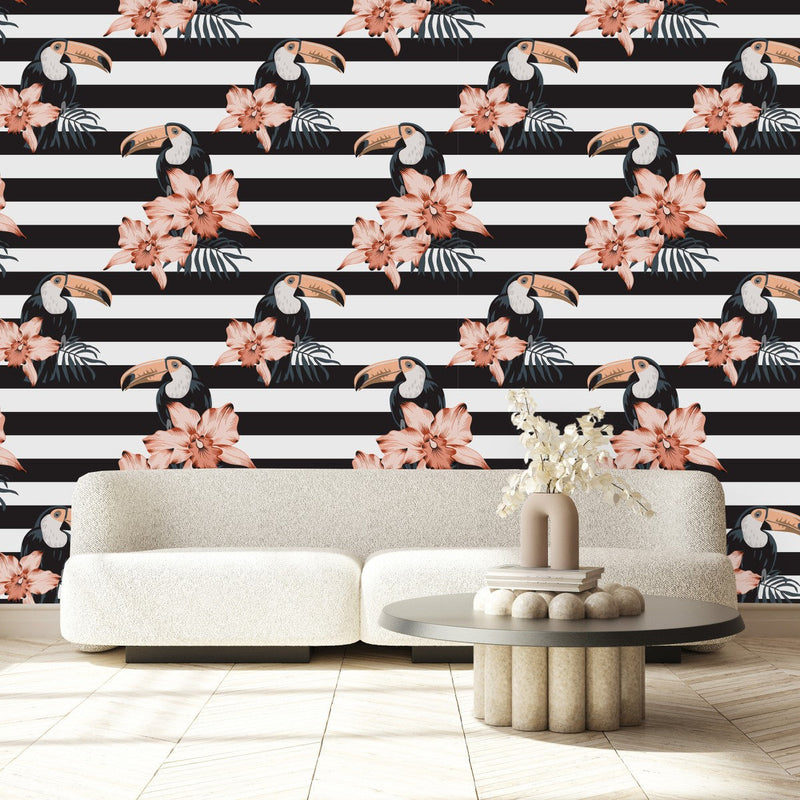 Black and White Stripes Wallpaper