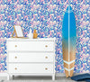 Elegant Blue and Pink Leaves Wallpaper Smart