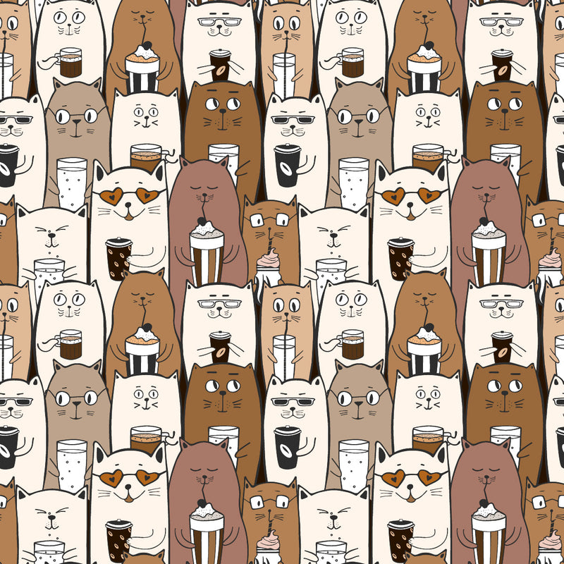 White and Brown Cats Wallpaper