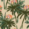 Parrots on Palms Wallpaper