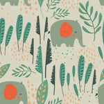Elephant Pattern Wallpaper