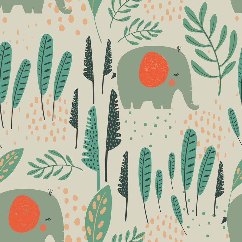 Elephant Pattern Wallpaper