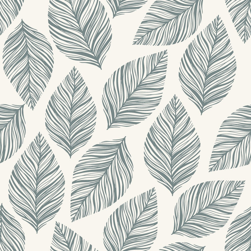 Stylish Grey Leaves Wallpaper Smart