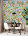 Fashionable Green Floral Wallpaper