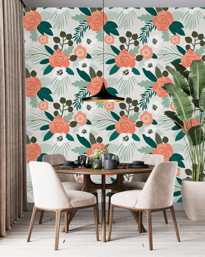 Modish Roses Wallpaper Smart