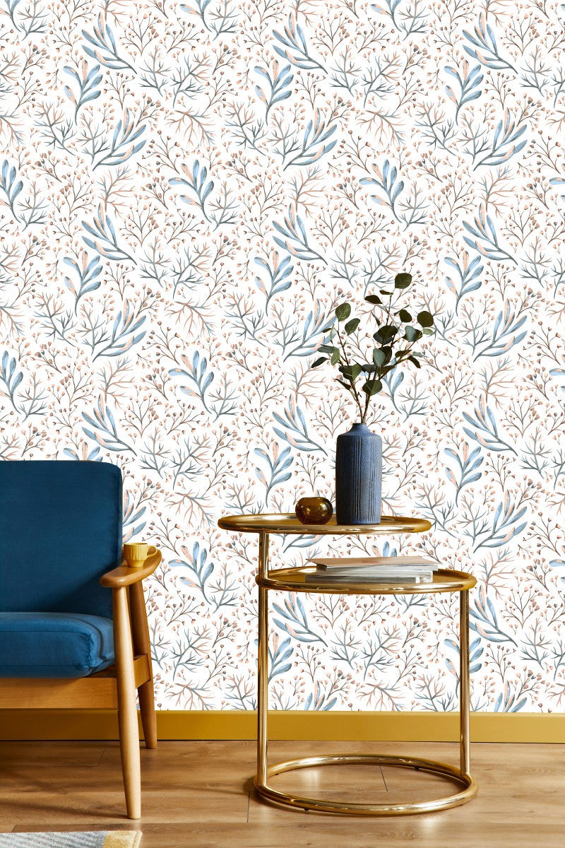 Stylish Winter Leaves Wallpaper Smart