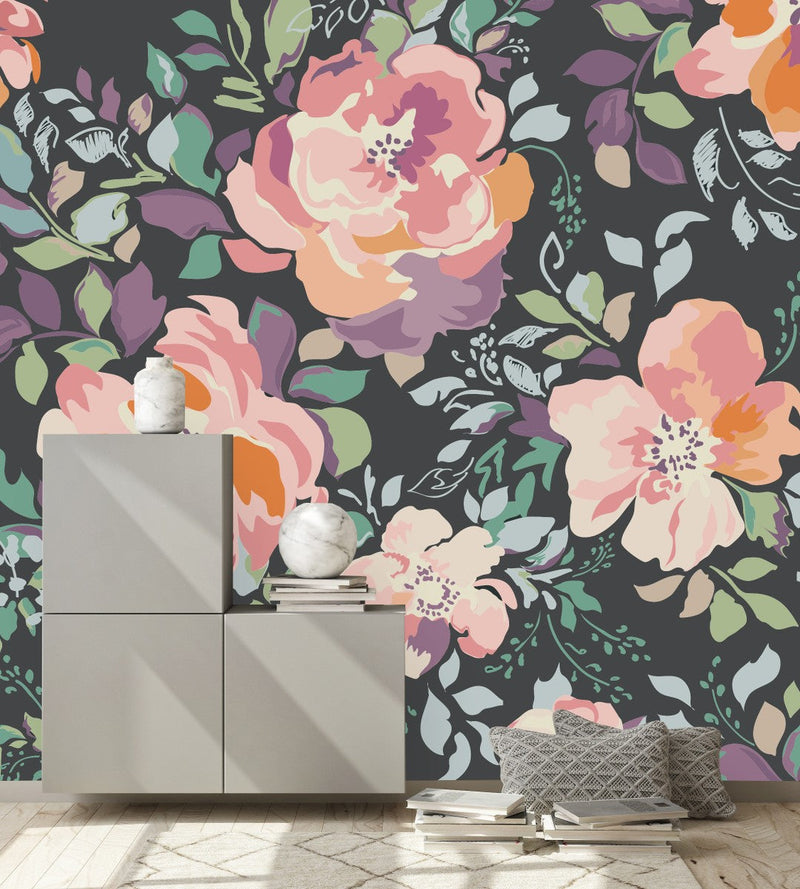 Modish Modern Floral Modern Wallpaper