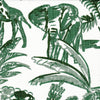 Gathered Bedskirt in Meru Fairway Green Safari Animal Toile