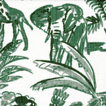 Gathered Bedskirt in Meru Fairway Green Safari Animal Toile
